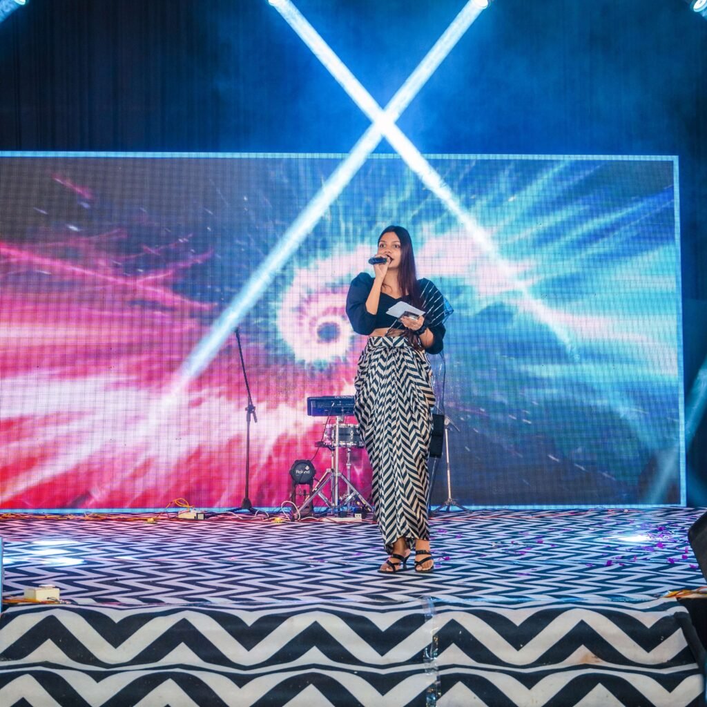 megha kedia at a night event